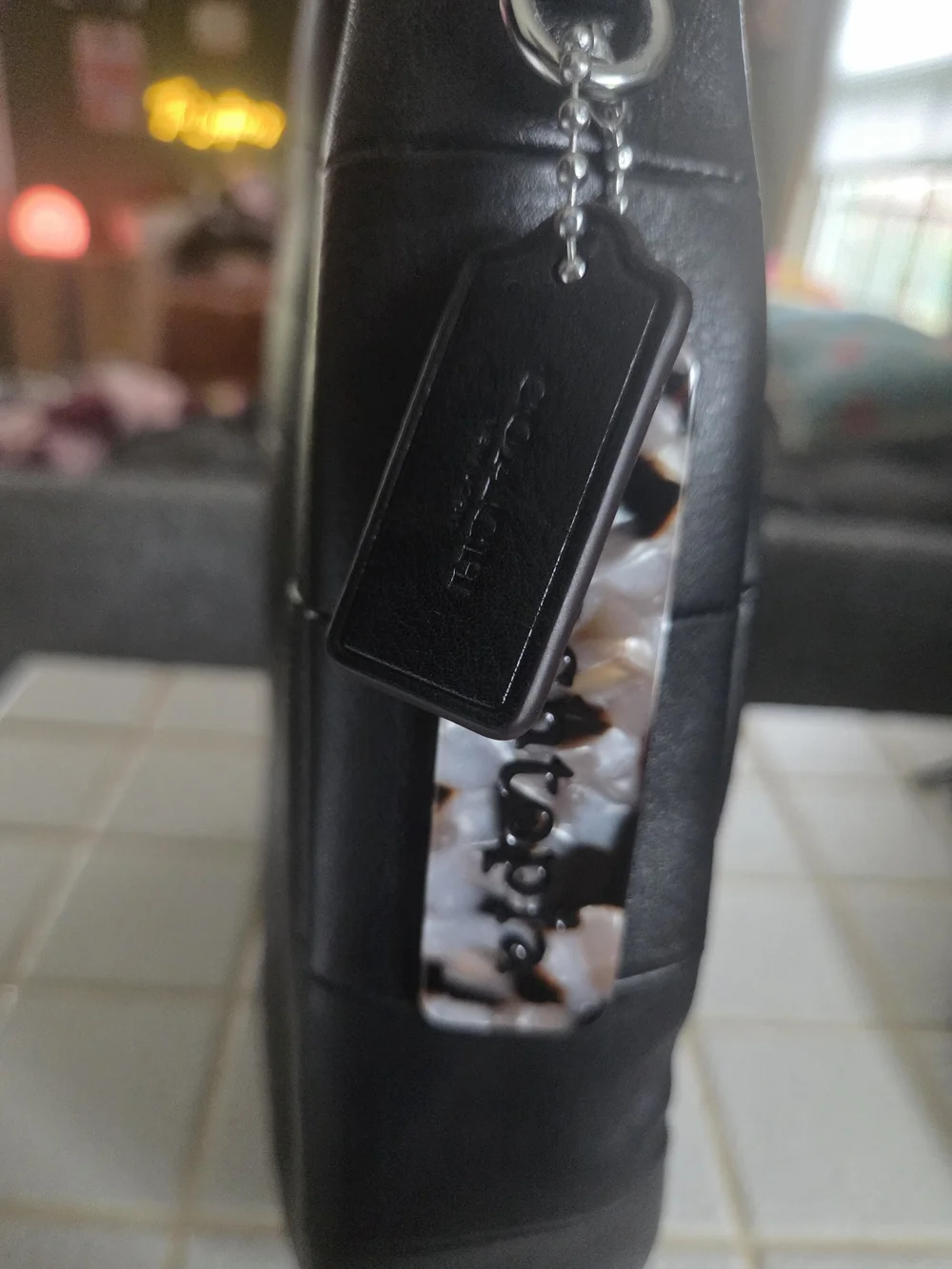 Coach black leather